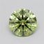 0.35 Ct. Fancy Vivid Green Round Lab Grown Diamond