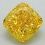 2.54 Ct. Fancy Vivid Yellow Cushion Lab Grown Diamond