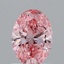 1.00 Ct. Fancy Vivid Pink Oval Lab Grown Diamond