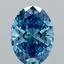 2.07 Ct. Fancy Vivid Blue Oval Lab Grown Diamond