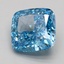 5.02 Ct. Fancy Vivid Blue Cushion Lab Grown Diamond