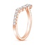14K Rose Gold Rose Cut Contoured Diamond Ring (1/4 ct. tw.), smallside view