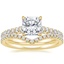 18K Yellow Gold Chantal Diamond Ring with Flair Diamond Ring (1/6 ct. tw.)