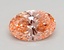 0.58 Ct. Fancy Vivid Pink Oval Lab Grown Diamond