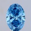 2.50 Ct. Fancy Vivid Blue Oval Lab Grown Diamond