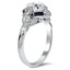 The Lenox Ring, smalltop view on a hand