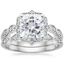 PT Moissanite Cadenza Halo Diamond Bridal Set (1/4 ct. tw.), smalltop view