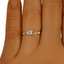 The Kiara Ring, smallzoomed in top view on a hand