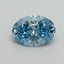 1.05 Ct. Fancy Vivid Blue Oval Lab Grown Diamond