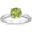 18K White Gold Twisted Vine Solitaire Ring, smalltop view