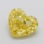 7.91 Ct. Fancy Vivid Yellow Heart Lab Grown Diamond
