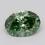 1.07 Ct. Fancy Vivid  Green Oval Lab Grown Diamond