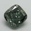 4.05 Ct. Fancy Vivid Pacific Green Cushion Lab Grown Diamond