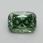 3.13 Ct. Fancy Vivid Pacific Green Cushion Lab Grown Diamond