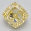 2.55 Ct. Fancy Intense Yellow Cushion Lab Grown Diamond