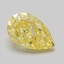 5.27 Ct. Fancy Vivid Yellow Pear Lab Grown Diamond