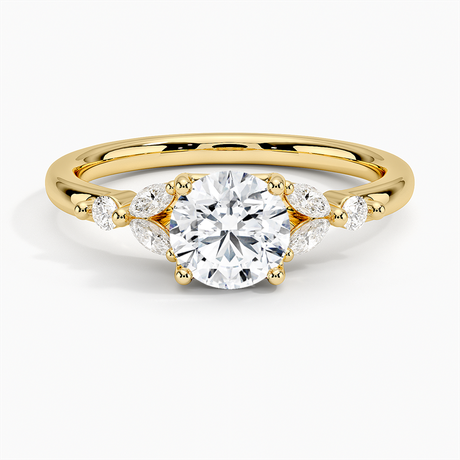 Vintage Floral Engagement Ring