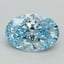 2.54 Ct. Fancy Vivid Blue Oval Lab Grown Diamond