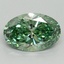 1.61 Ct. Fancy Vivid Pacific Green Oval Lab Grown Diamond