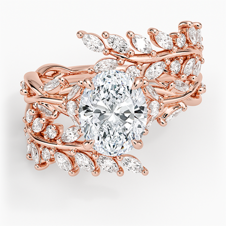 14K Rose Gold Secret Garden Wrap Diamond Ring