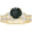 18K Yellow Gold Garland Diamond Ring with Luxe Winding Willow Diamond Ring (1/4 ct. tw.)