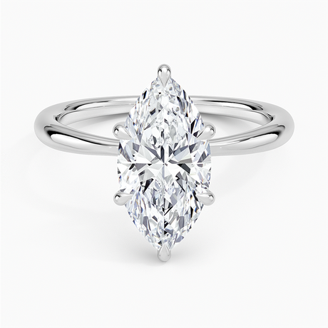 18K White Gold Freesia 2mm Solitaire Ring