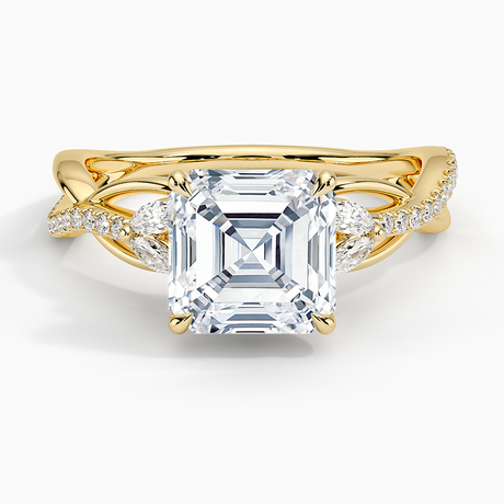 Nature Inspired Twisting Diamond Ring