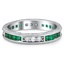 Custom Hand Engraved Emerald Band