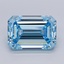 12.06 Ct. Fancy Vivid  Blue Emerald Lab Grown Diamond