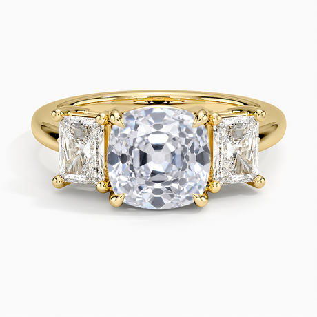 Luxe Helena Radiant-Cut Three Stone Diamond Ring
