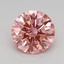 0.64 Ct. Fancy Vivid Pink Round Lab Grown Diamond