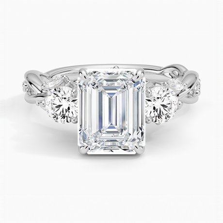 Platinum Secret Garden Three Stone Diamond Ring (3/4 ct. tw.)