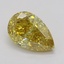 0.55 Ct. Fancy Deep Orangy Yellow Pear Diamond