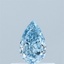 0.35 Ct. Fancy Vivid  Blue Pear Lab Grown Diamond