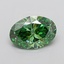 2.05 Ct. Fancy Vivid Green Oval Lab Grown Diamond