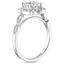 18K White Gold Cadenza Halo Diamond Ring, smallside view
