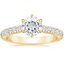 18K Yellow Gold Sienna Three-Quarter Coverage Diamond Ring, smalltop view
