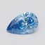 1.07 Ct. Fancy Vivid Blue Pear Lab Grown Diamond
