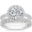 18K White Gold Sienna Halo Diamond Ring with Ellora Diamond Ring (7/8 ct. tw.)