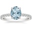 18K White Gold Amelie Half-Coverage Diamond Ring, smalltop view