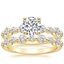 18K Yellow Gold Bordeaux Diamond Bridal Set