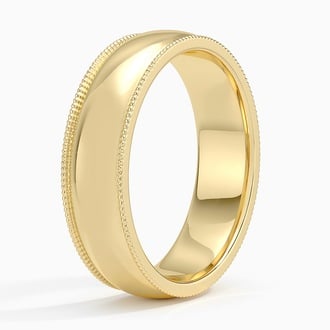 6mm Milgrain Wedding Ring