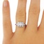 The Eugenie Ring, smalltop view on a hand
