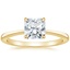 18K Yellow Gold Elle Solitaire Ring, smalltop view