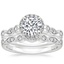 18K White Gold Tiara Halo Diamond Bridal Set (1/3 ct. tw.)
