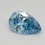 1.11 Ct. Fancy Vivid Blue Pear Lab Grown Diamond