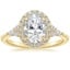 18K Yellow Gold Nadia Halo Diamond Ring (1/4 ct. tw.), smalltop view