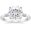 Platinum Tapered Baguette Three Stone Diamond Ring, smalltop view