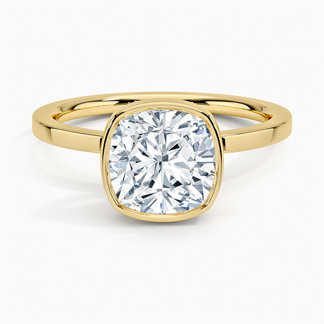 Raised Flush Set Bezel Ring