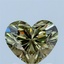 1.53 Ct. Fancy Vivid Green Heart Lab Grown Diamond